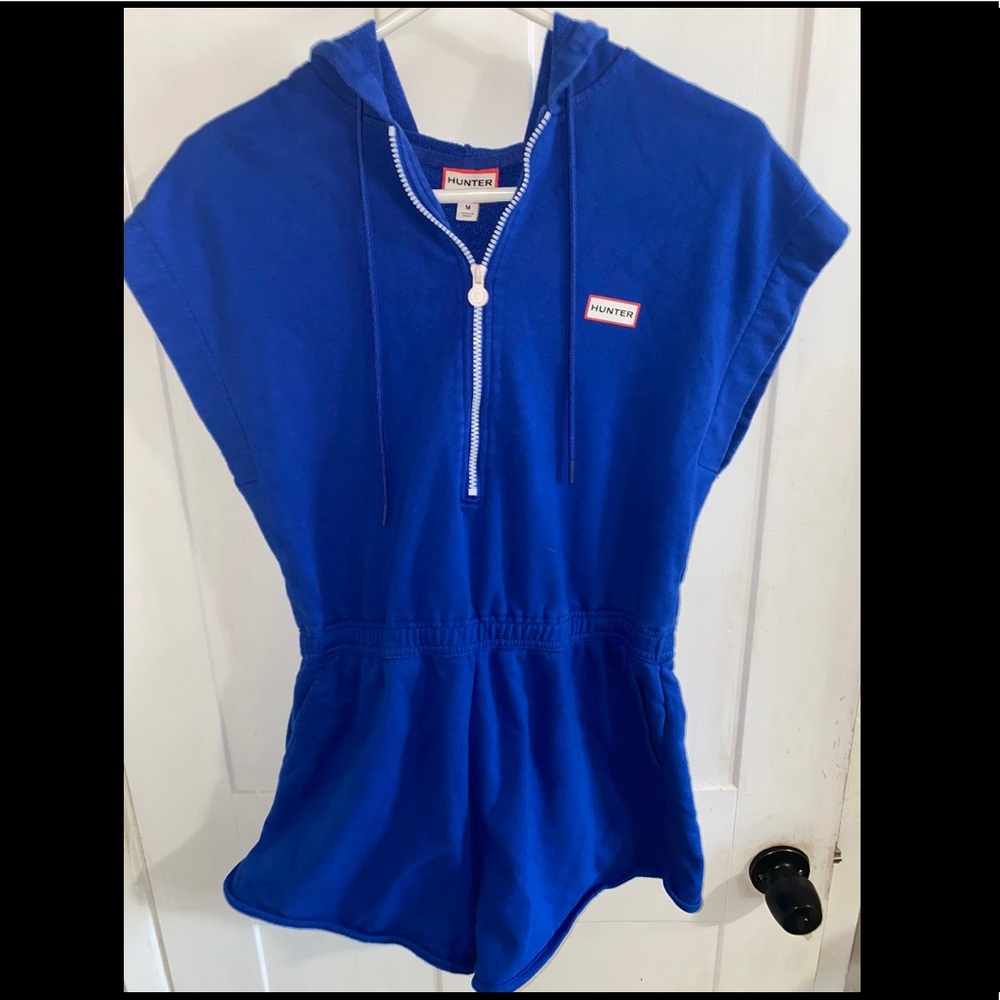 Hunter for Target ROYAL BLUE Hooded Romper Sz Medium